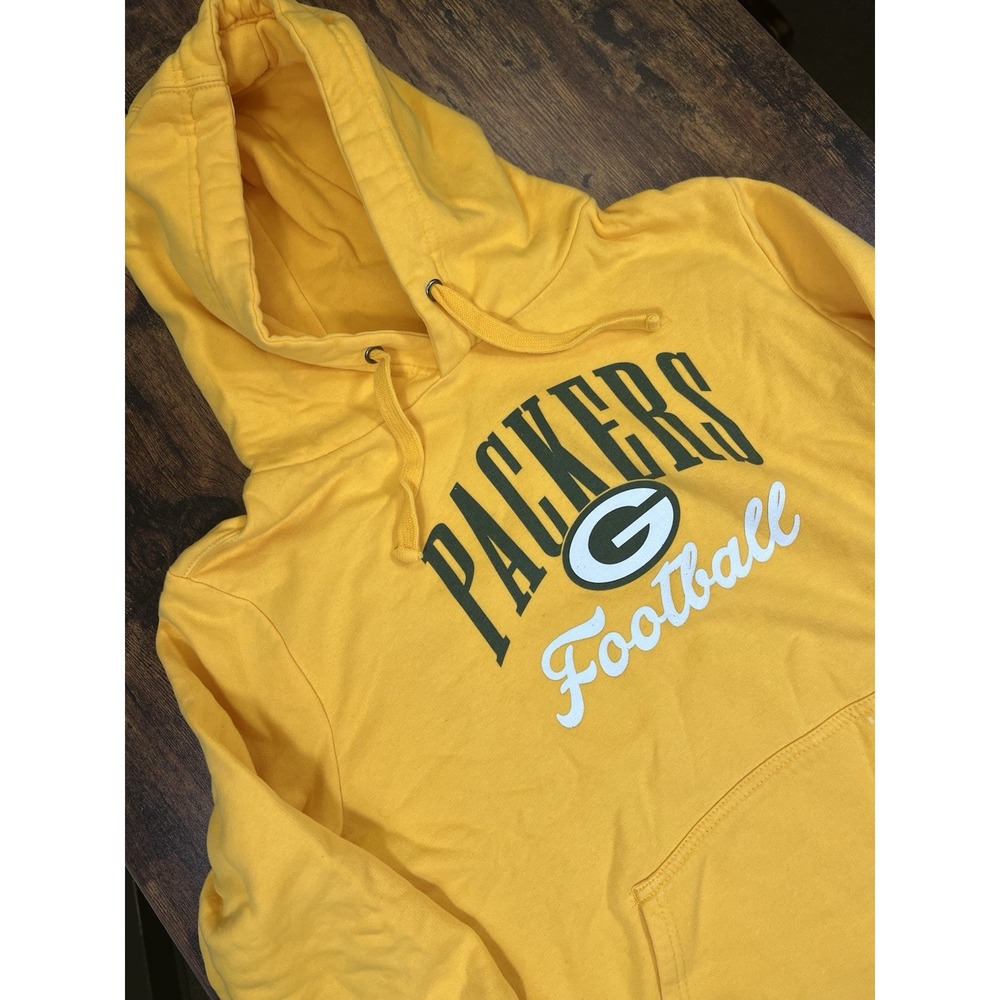 Fanatics Pro Line Green Bay Packers Hoodie Men's Yellow Size XL NFL Sweatshirt